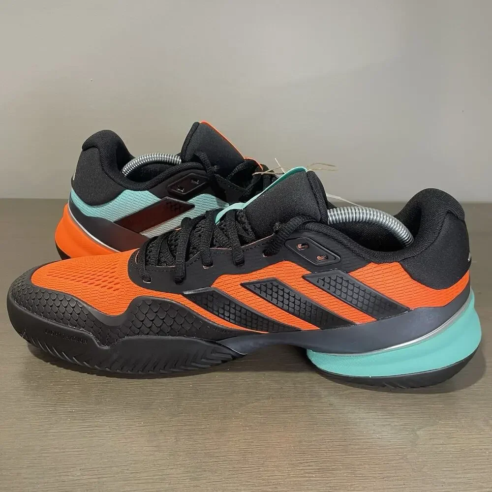 Adidas Mens Size 11 Tennis Shoes NEW Barricade 14 Orange Turquoise Black JR1742